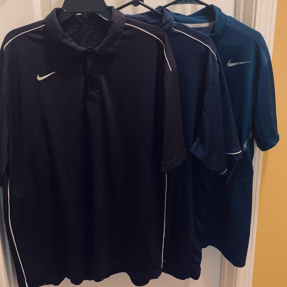 Nike Dri-Fit Polo. $25 per shirt.